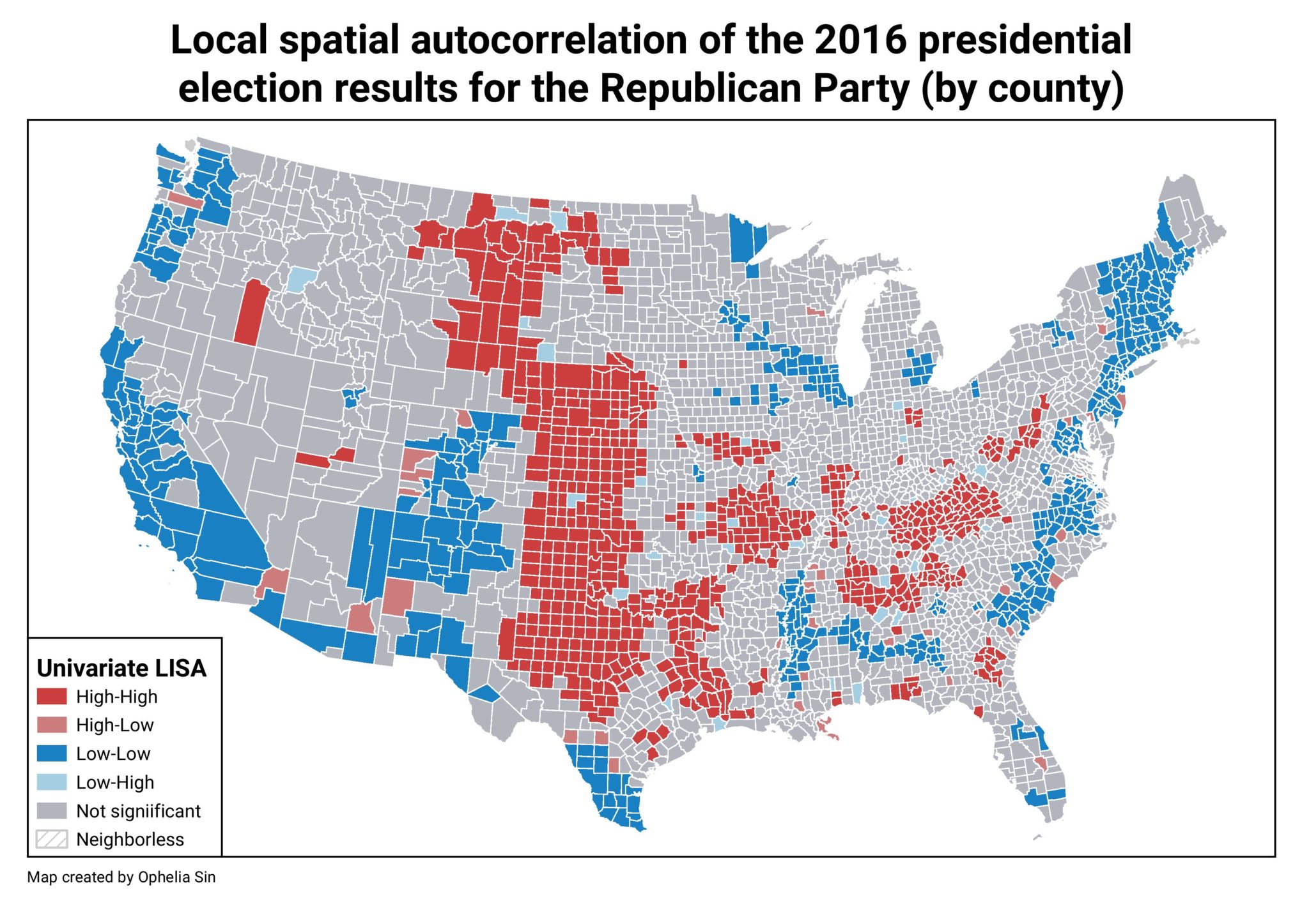 Local Spatial Autocorrelation Map